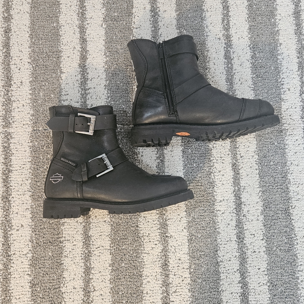 Harley-Davidson Black Leather Women's Bremerton Riding Boots